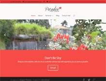 Tablet Screenshot of paradiseeventdesign.com